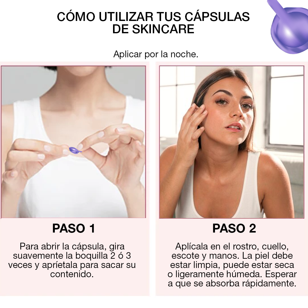 Cerablend Complex Capsulas – Serum Antiedad de Ceramidas y Péptidos Reafirmantes Ideal Piel Madura, Seca o Atópica