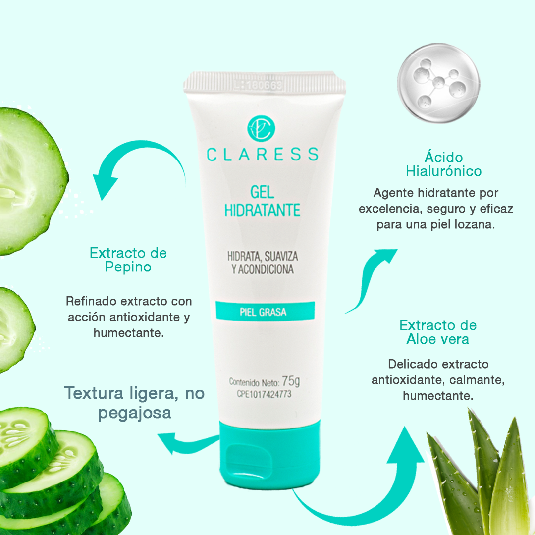 Gel Hidratante Ultra Ligero y Sostenible - No comedogénico