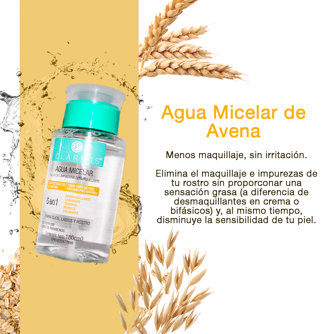 Agua Micelar de Avena Piel Sensible