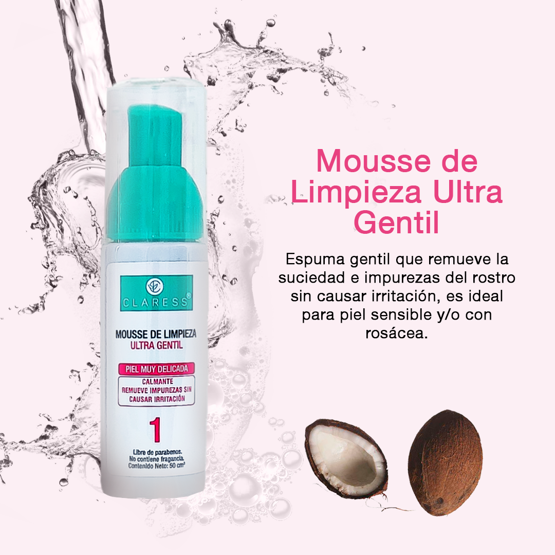Mousse de Limpieza Ultra Gentil con Extracto de Avena – Piel Sensible y con Rosácea