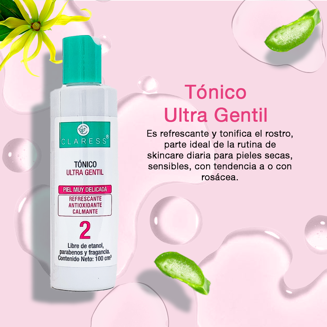 Tónico Ultra Gentil – Con Hamamelis, Avena y Aloe para Piel Sensible
