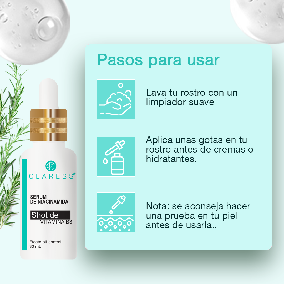 Sérum Niacinamida 4% + Piroctona Olamina: Seborregulador y Antiacné
