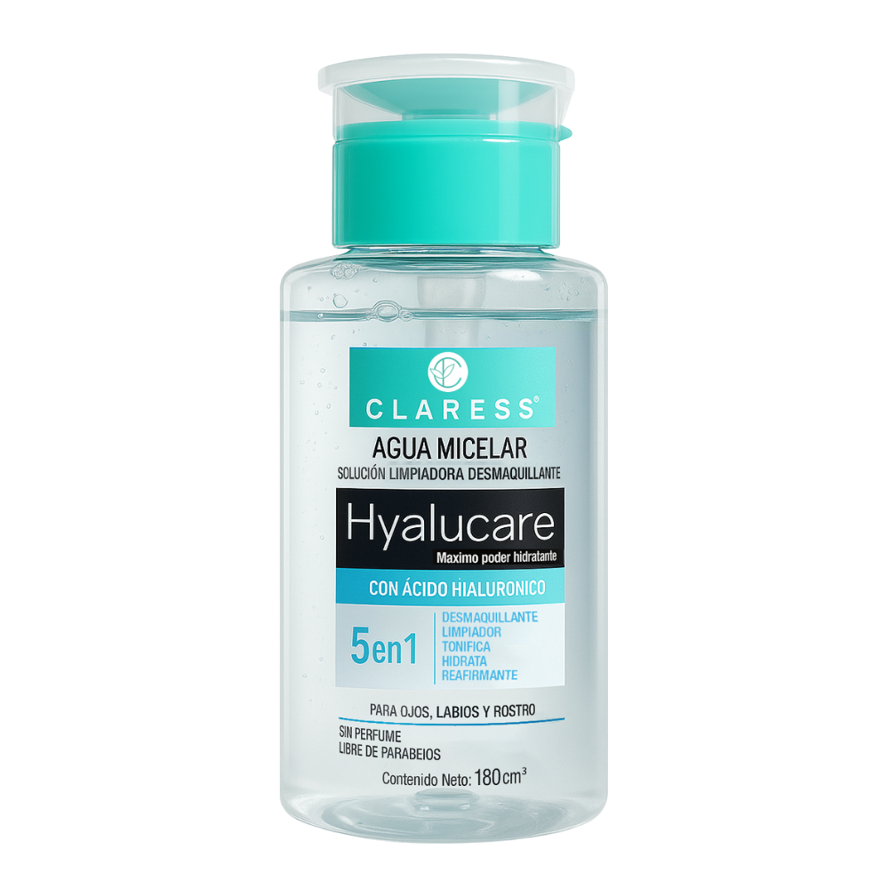 Agua Micelar con Ácido Hialurónico – Limpieza Antiedad e Hidratación Profunda