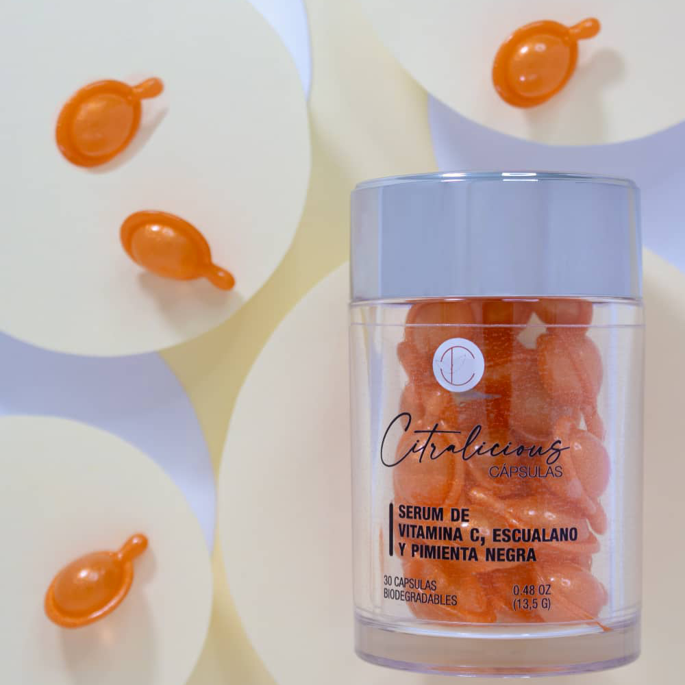 Citralicious Cápsulas – Serum de Vitamina C, Escualano y Pimienta Negra, contra Melasma y Manchas