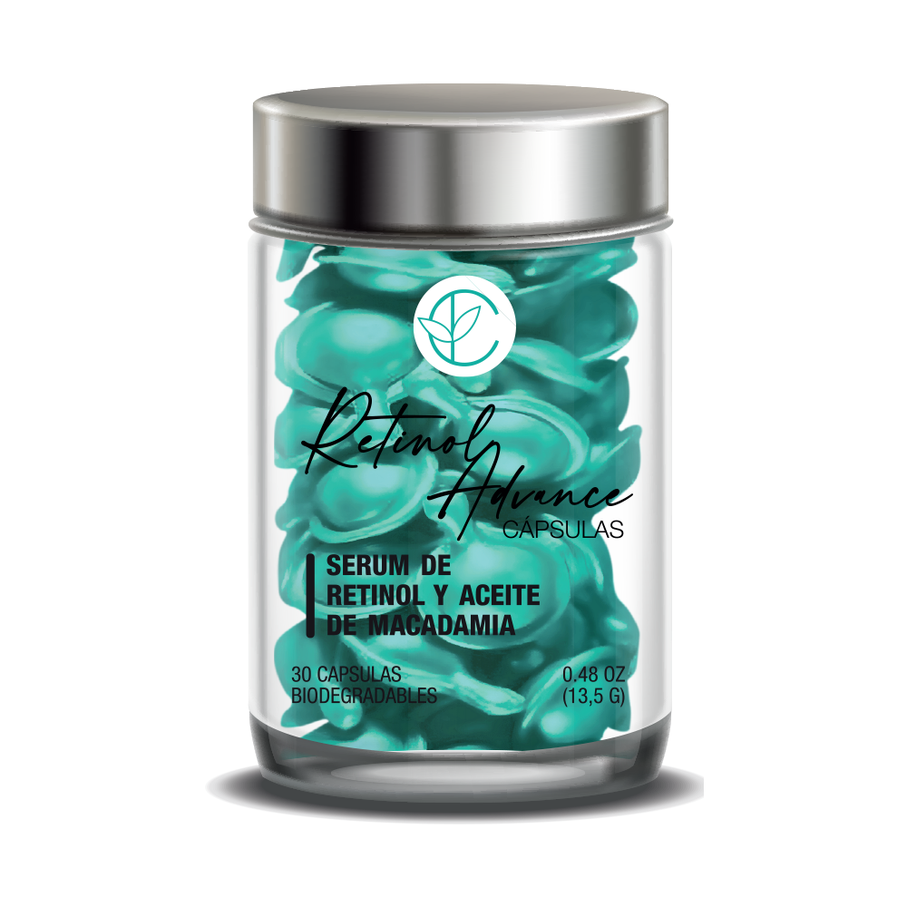 Retinol Advance Cápsulas: Serum de Retinol y Aceite de Macadamia contra Marcas, Arrugas y Acné
