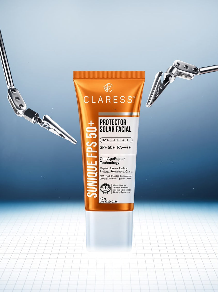 SUNIQUE FPS 50+ – Protector Solar Facial con AgeRepair Technology (NAD⁺ y NMN)